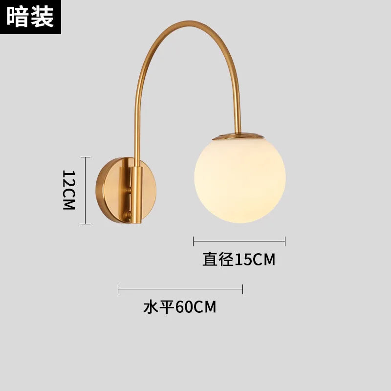 Afralia™ Luxury Gold/Black Swing Arm Wall Lamp LED E27 - Industrial Style