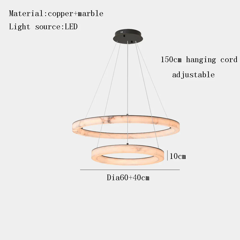 Afralia™ Marble Ceiling Chandelier | Modern Minimalist Round Lustres | Real Luxury Décor