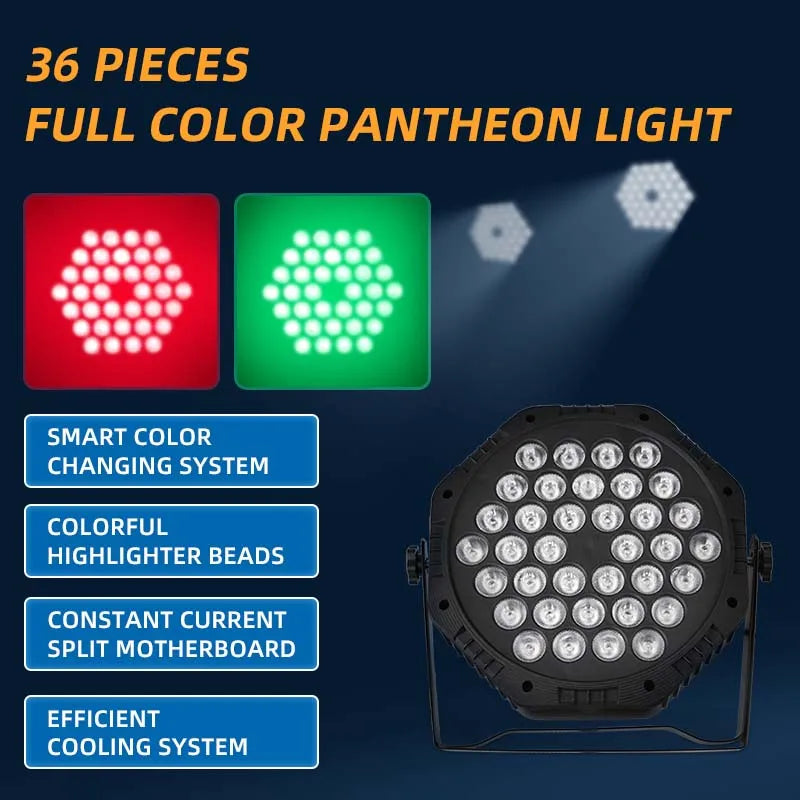 Afralia™ RGB Strobe Light for Stage DJ Party Festival Disco Lighting