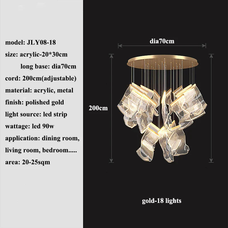 Afralia™ Modern LED Chandeliers for Home Decor & Villa, Living Dining Room Pendant Lights