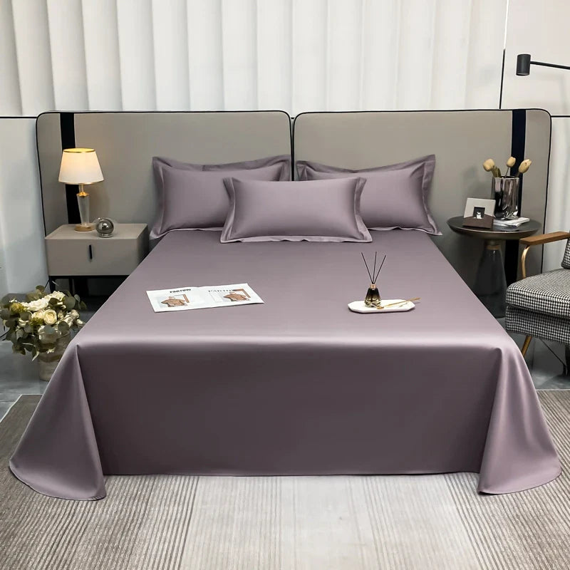Afralia™ Premium Egyptian Cotton Flat Sheet in Various Sizes & Colors