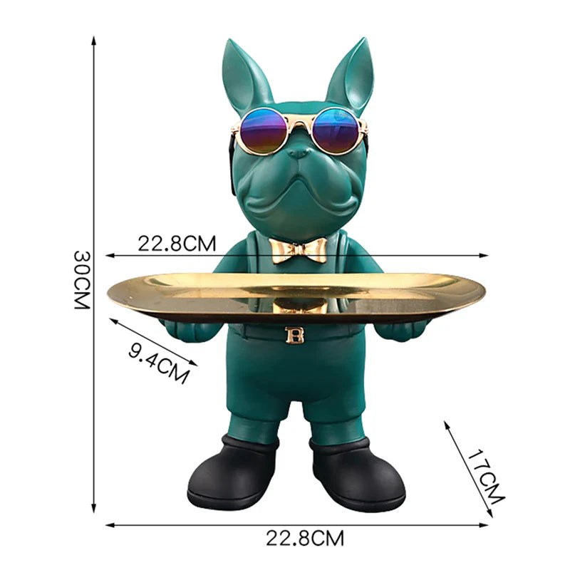 Afralia™ Bulldog Figurine Sculpture for Home Decor or Interior Decoration Accessories