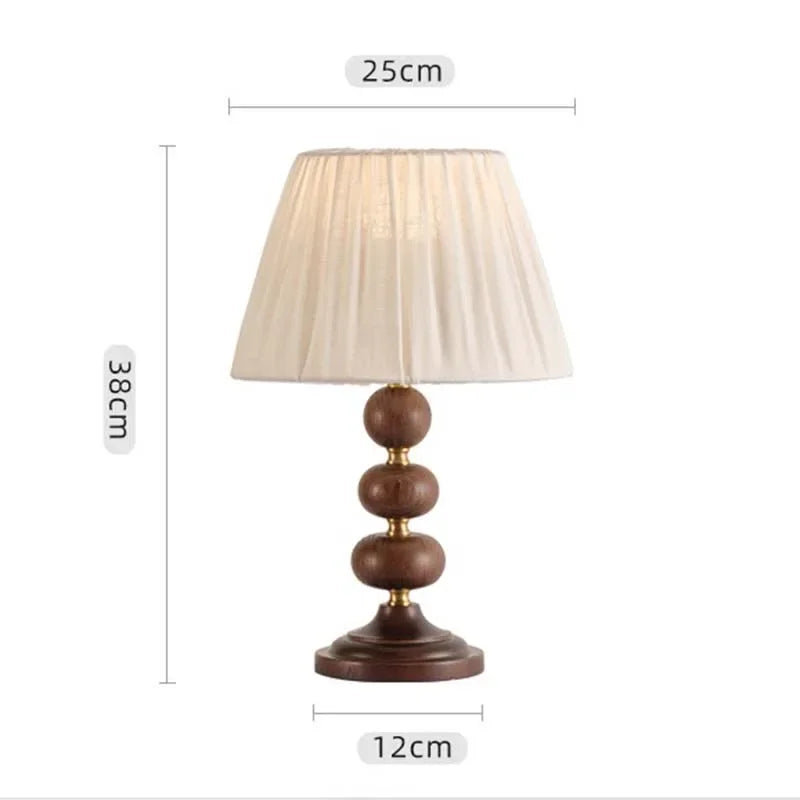Afralia™ Medieval LED Table Lamp - Black/Walnut Finish