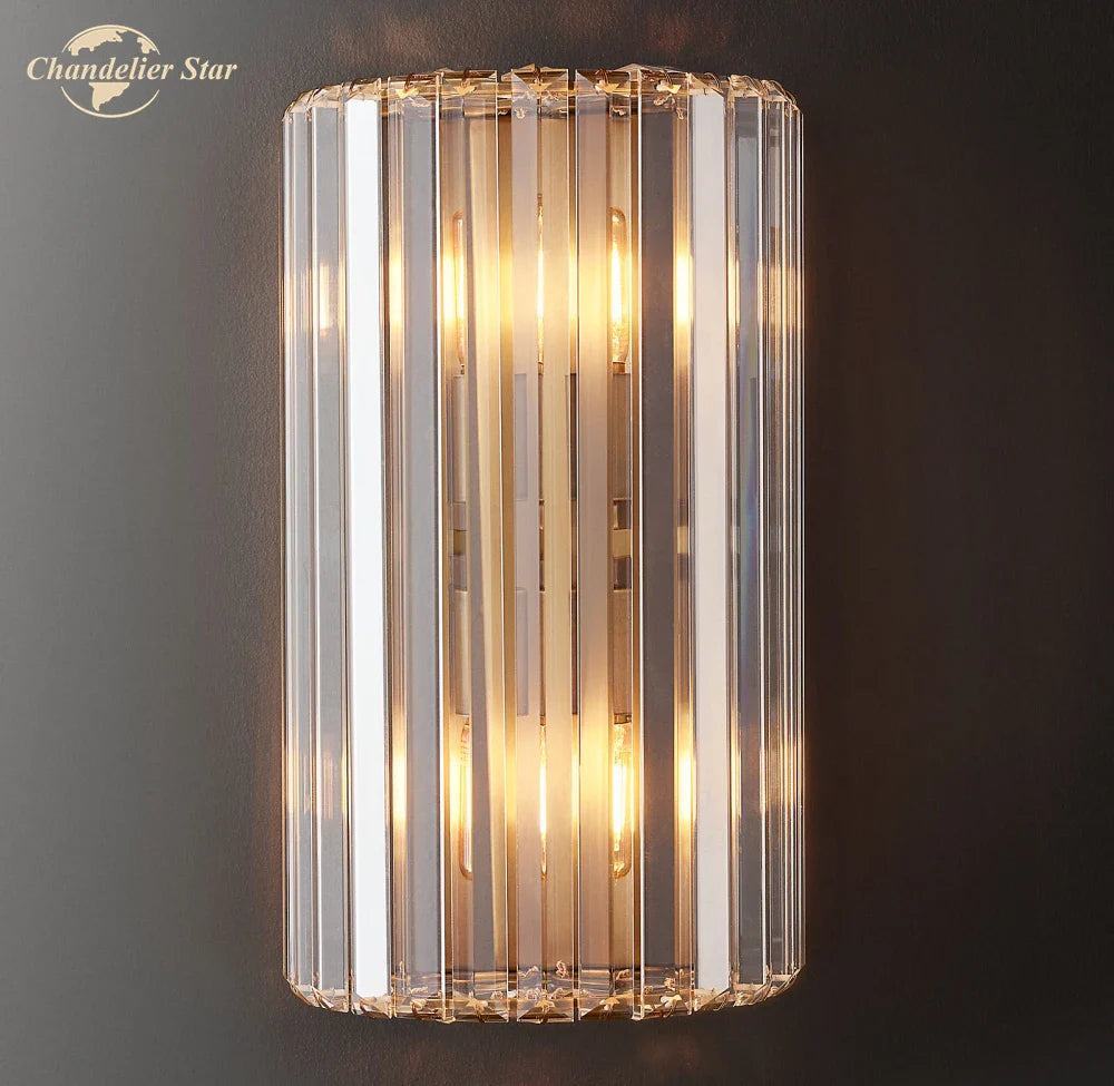 Afralia™ Crystal LED Wall Sconce for Living Room, Bedroom, Bathroom - Modern Indoor Lighting