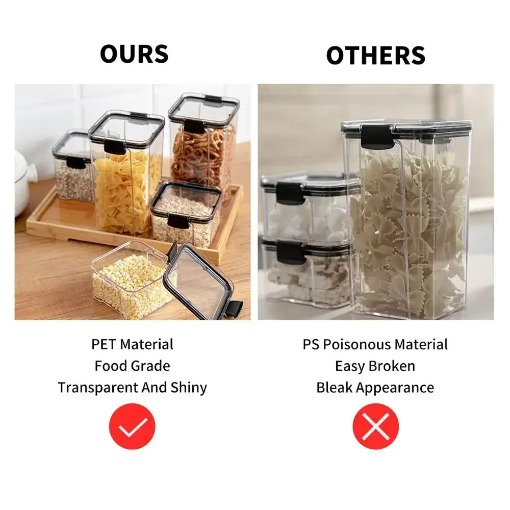 Afralia™ Plastic Kitchen Organizer Set for Food Storage and Pantry Organization