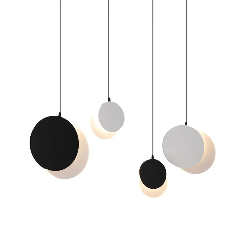 Afralia™ Modern LED Moon Pendant Light for Home, Restaurant, and Bar