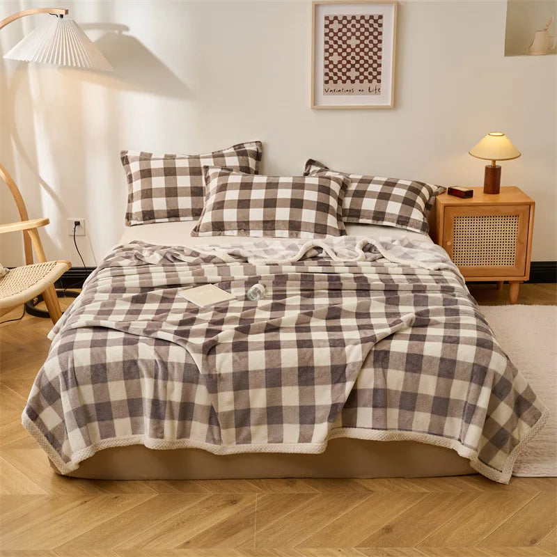 Afralia™ Japanese Milk Velvet Blanket: Soft, Thick, and Cozy for All Seasons