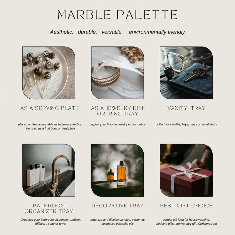 Afralia™ White Onyx Marble Tray for Perfume & Jewelry, Luxury Stone Decor.