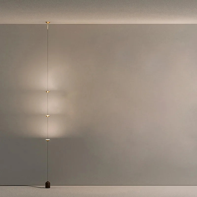 Afralia™ Modern Nordic LED Floor Lamp: Brass Hanging Corner Bedside Black Marble