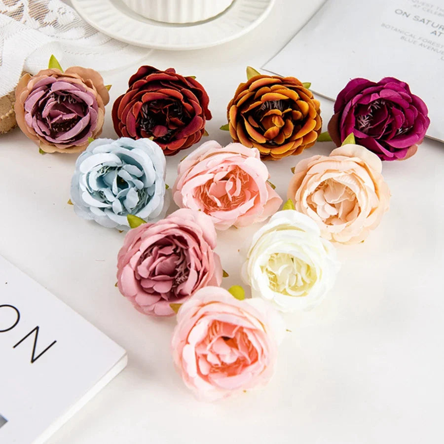 Afralia™ Silk Rose Heads for Home Decor, Wedding Bouquets, DIY Crafts