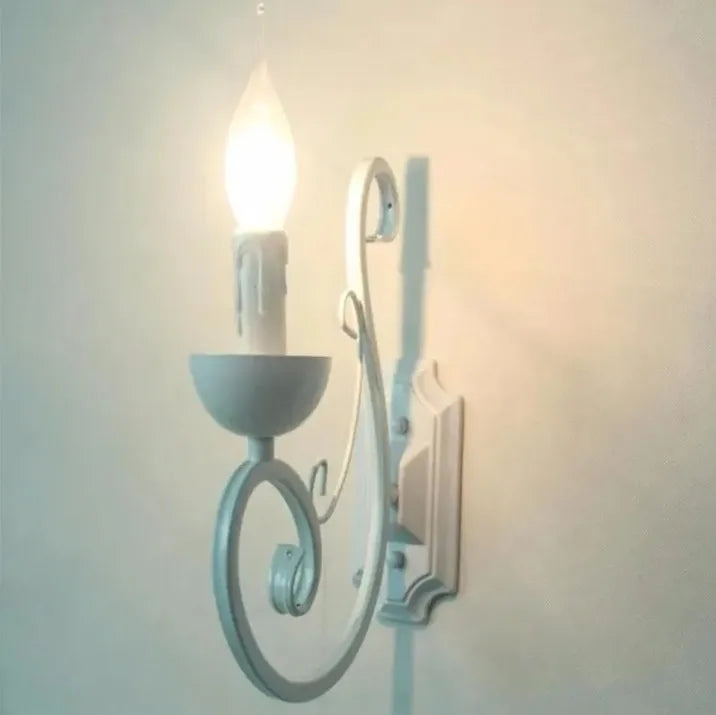 Afralia™ White Farmhouse Chandelier 6 Lights Modern French Country Dining Room Candle Chandelier