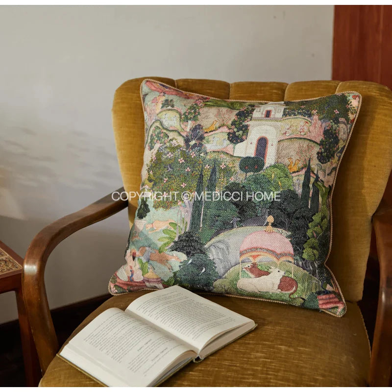 Afralia™ Rainforest Inspired Pillow Cover - Natural Landscape Decor 45x45cm