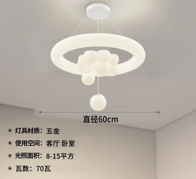 Afralia™ White Bubble Cloud LED Ceiling Lamp for Children's Room