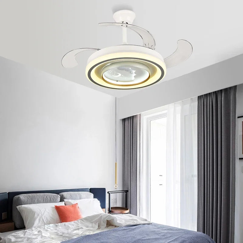 Afralia™ Smart Ceiling Fan Light Remote Control Slient Design