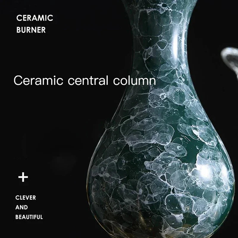 Afralia™ Modern Luxury Copper Marble Glass Chandelier for Home Decor