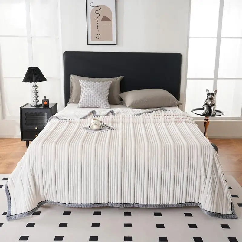 Afralia™ Light Luxury Sofa Blanket for Autumn/Winter, Cozy Office and Bedroom Blanket