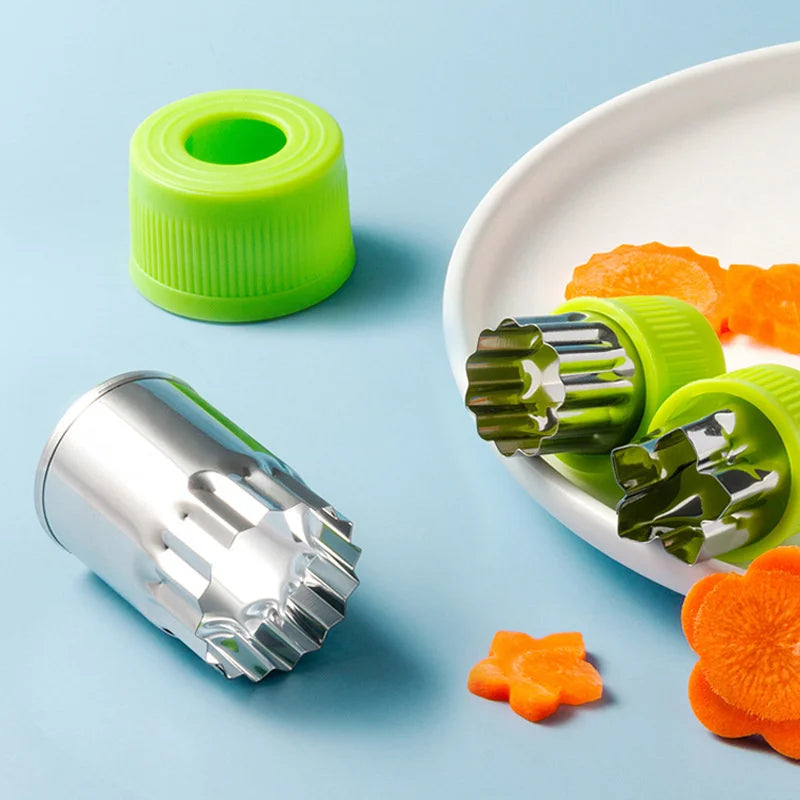 Afralia™ Stainless Steel Vegetable Cutter Set - Heart Flower Shapes Cookie Sandwiches Mold