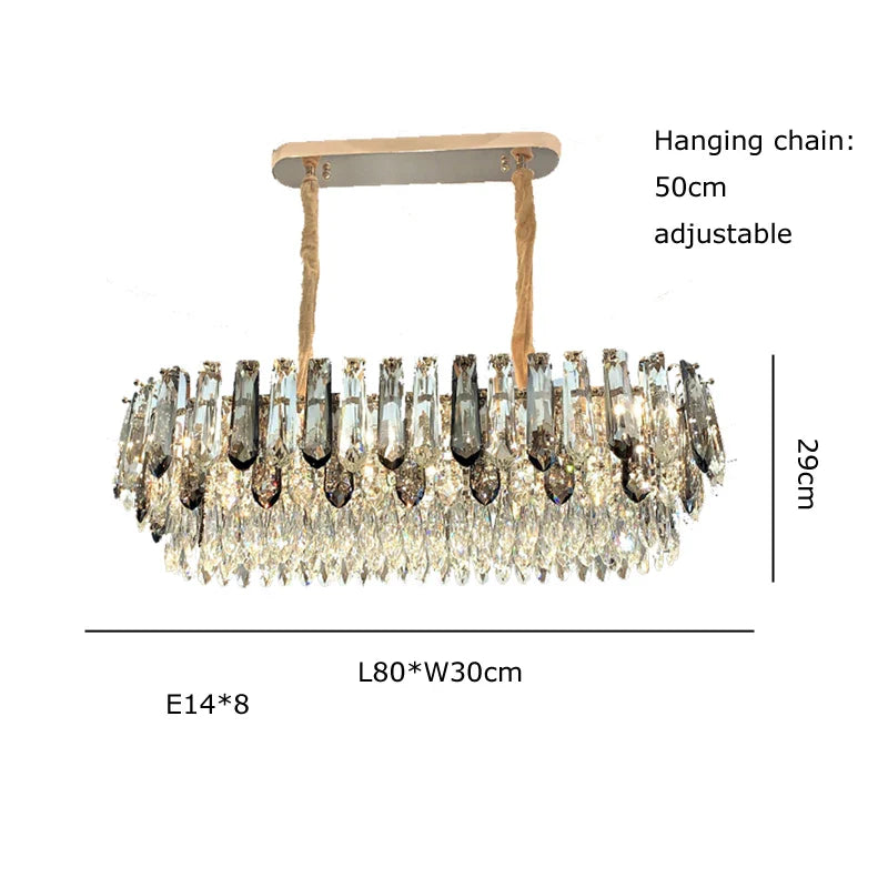 Afralia™ Crystal Modern Pendant Light: Luxury Indoor Fixture for Home Decor