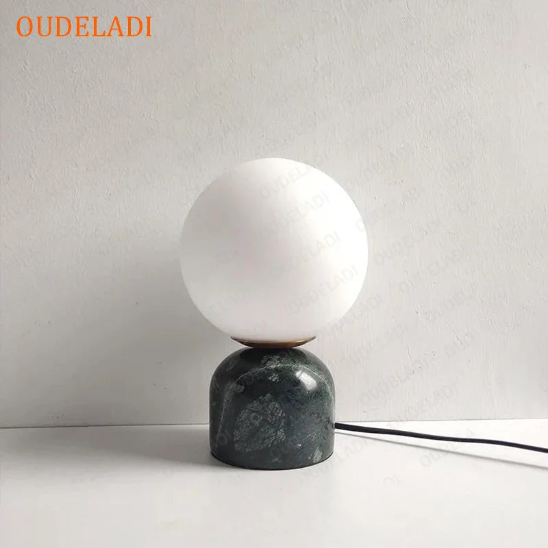 Afralia™ LED Glass Ball Table Lamp for Home Decor & Bedroom, Study, Living Room Lighting