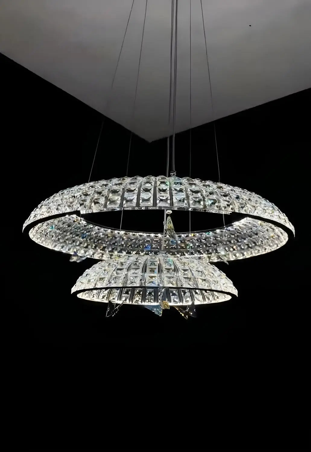Afralia Crystal Butterfly Pendant Light: Italian Postmodern Luxury Lamp for Villa Duplex Building