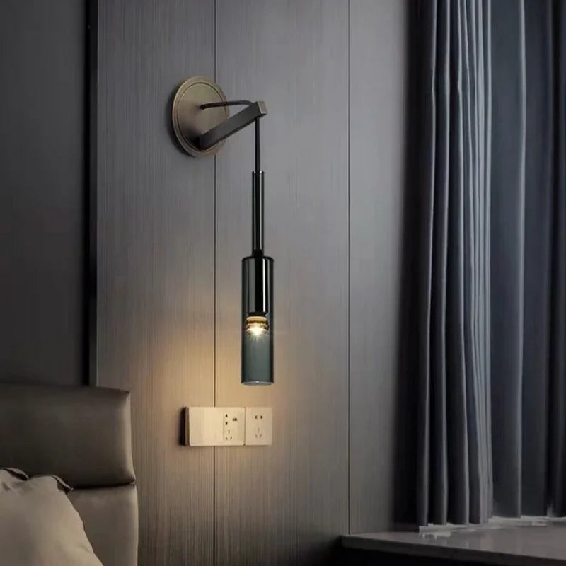 Afralia™ Elegant Crystal Wall Sconce for Bedroom Living Room TV Background