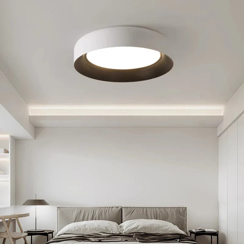 Afralia™ Nordic LED Ceiling Lamp: Modern Minimalist Black & White Light for Home Décor
