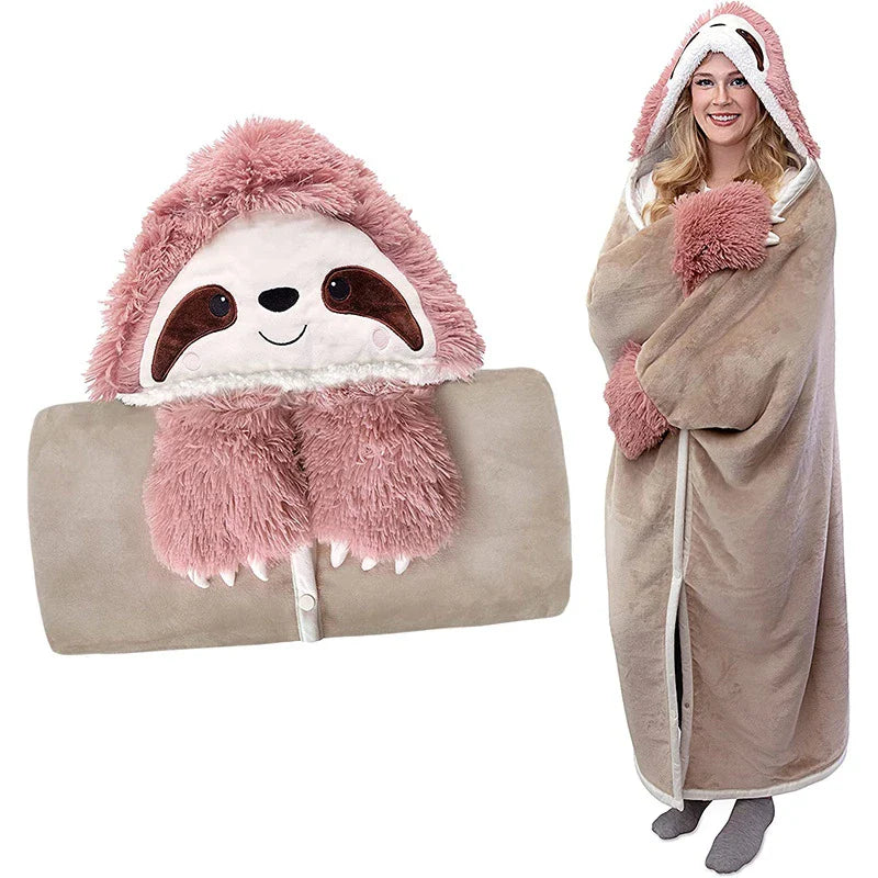 Afralia™ Cute Leopard Flannel Lap Blanket - Soft & Warm Autumn Shawl Blanket
