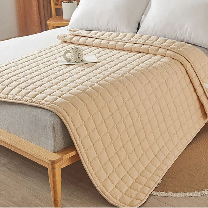 Afralia™ Soft Quilted Mattress Cushion for Home Bedroom, Non-Slip and Skin-Friendly