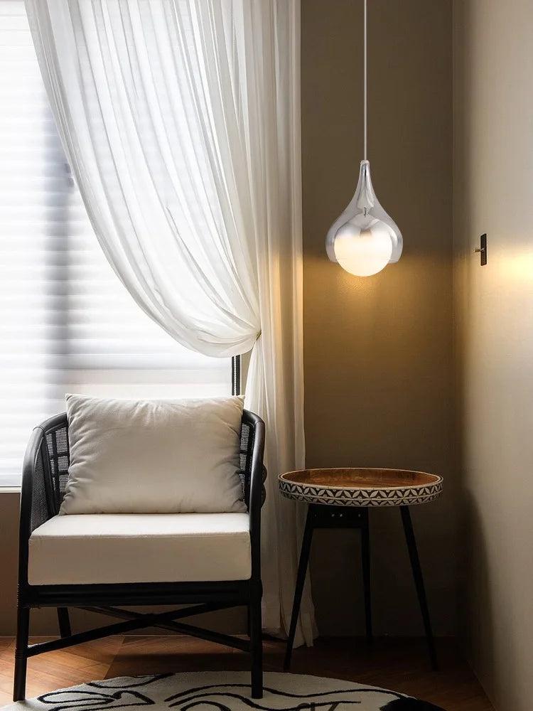 Afralia™ LED Water Droplet Ceiling Chandelier - Modern Bedroom Pendant Lamp