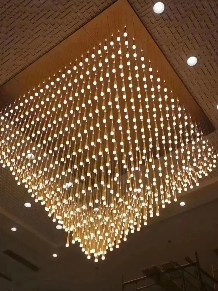Afralia™ LED Chandelier: Custom Hotel Lobby Lighting Solution
