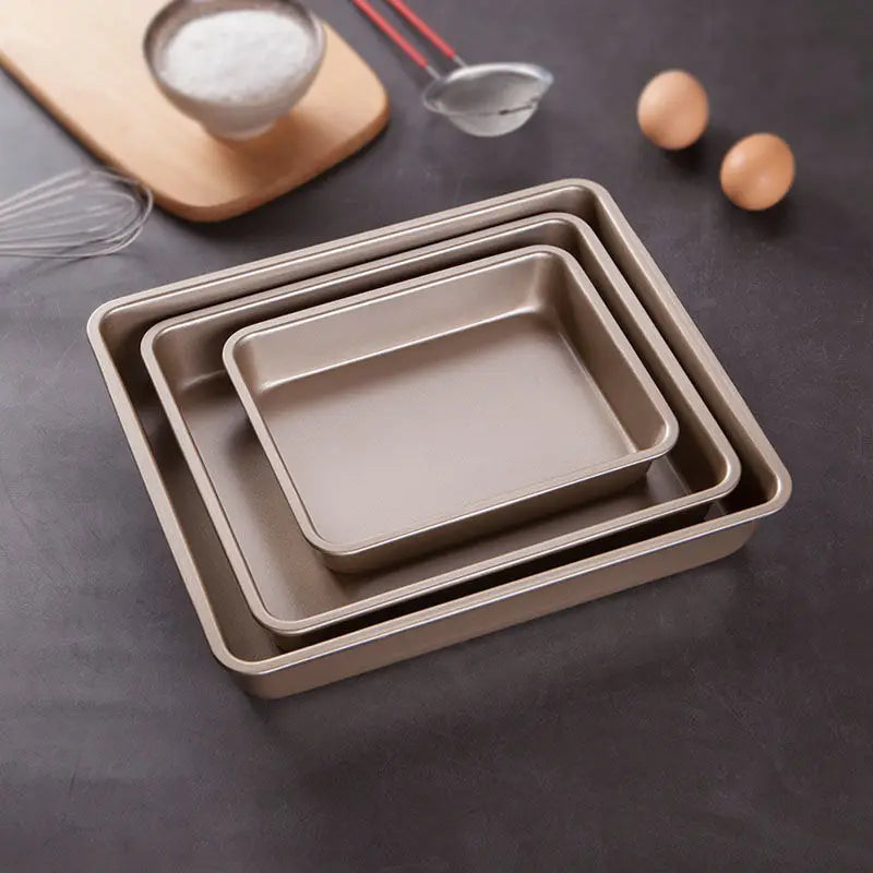 Afralia™ Carbon Steel Cake Baking Tray Non-Stick Bread Mold Bakeware