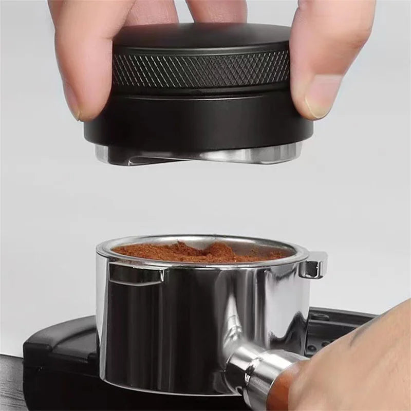 Afralia™ Coffee Distribution Tool: Adjustable Palm Tamper, Stainless Steel, 3 Angled Slopes