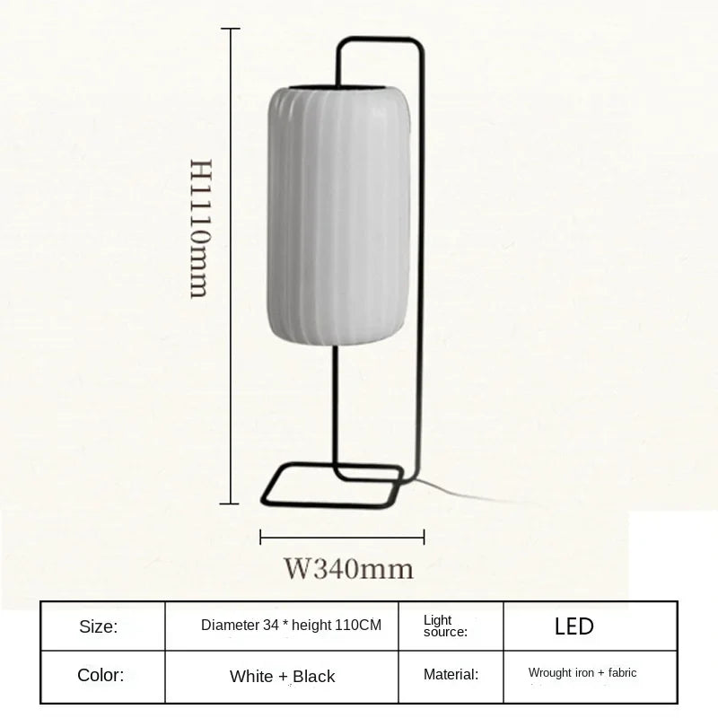 Afralia™ Japanese Style LED Floor Lamp for Living Room Bedroom Tea House