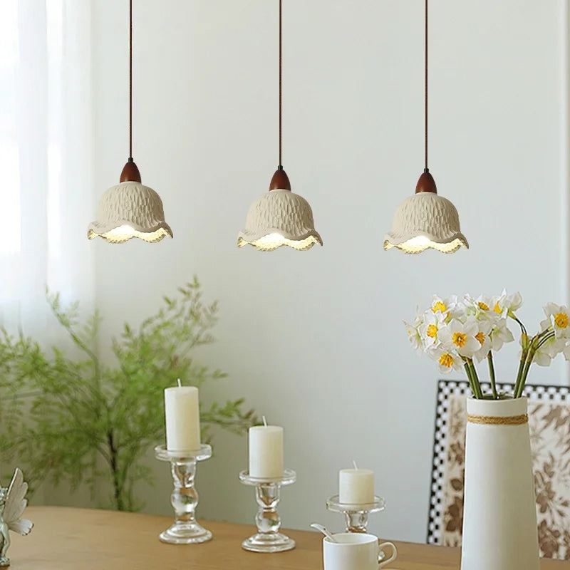 Afralia™ Bud Micro Cement LED Pendant Lamps: Modern Nordic Hanging Light for Home Decor