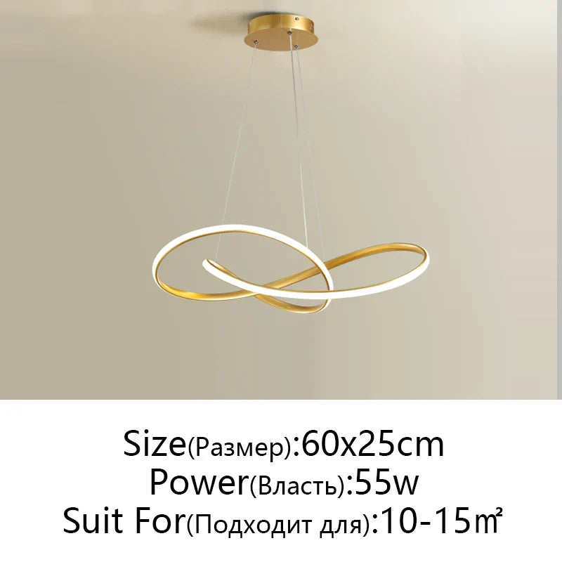 Afralia™ LED Chandelier Light: Modern Aluminum Acrylic Pendant for Dining Room & Restaurant