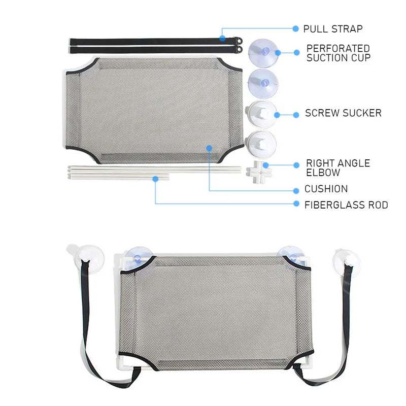 Afralia™ Cat Window Suction Hanging Bed Hammock Resting Radiator Durable Washable Pet Bed