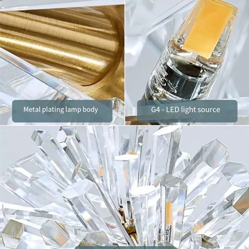 Afralia™ Crystal Luxury Chandelier: Modern K9 Crystal LED Lighting for Living Room & Bedroom