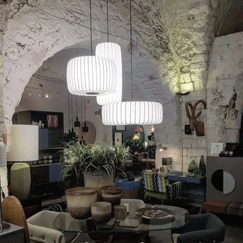 Afralia™ Silk Pendant Light: Elegant Noguchi Lamp for Living Room, Bedroom Decor