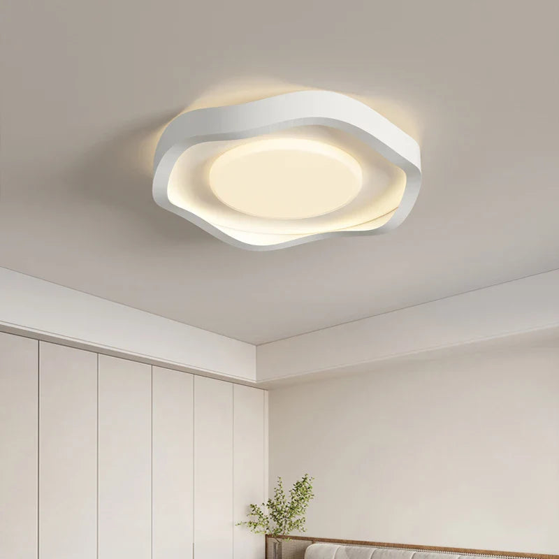 Afralia™ Cream Style LED Ceiling Lamps for Modern Simple Living Room Lighting