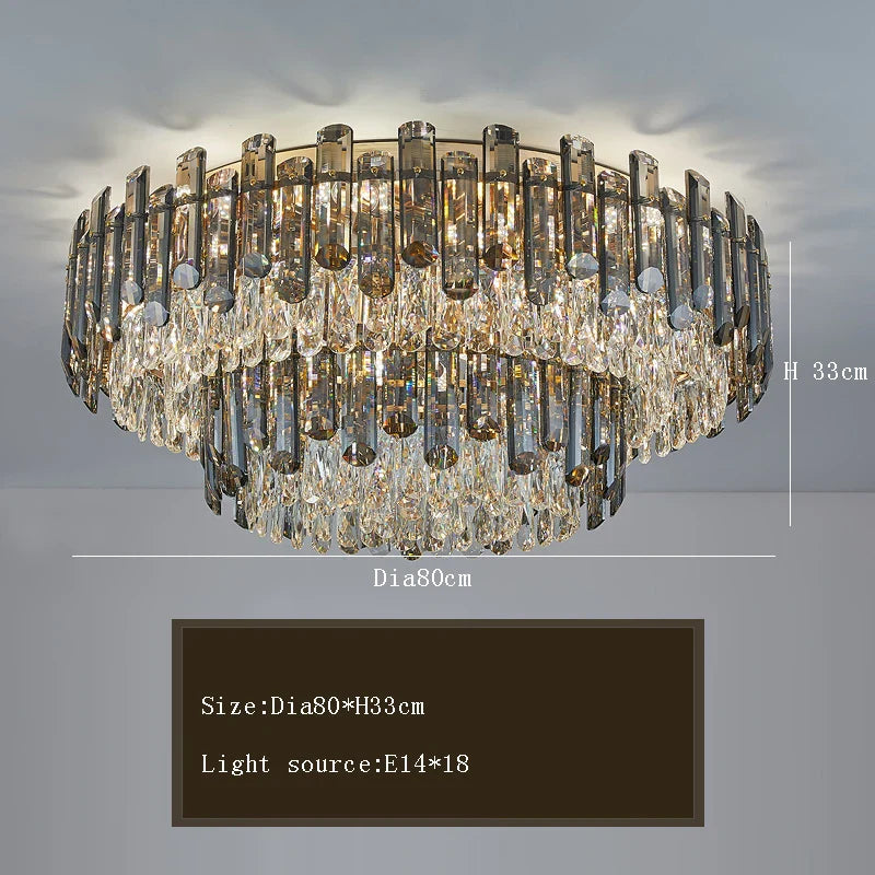 Afralia™ Nordic Luxury Round Vintage Ceiling Light for Living Room