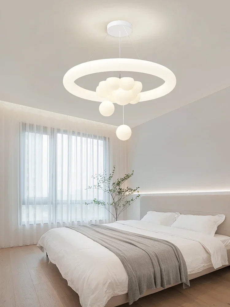 Afralia™ White Bubble Cloud LED Ceiling Lamp for Children's Room