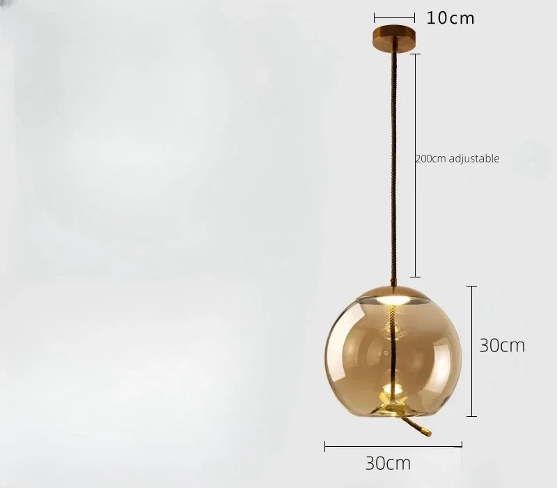 Afralia™ Modern LED Glass Chandelier for Living Room Bedroom Kitchen Pendant Lamp