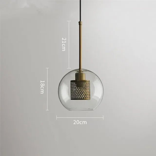 Nordic Gold Glass Ball Pendant Light by Afralia™ - Modern Stylish Illumination for Your Space