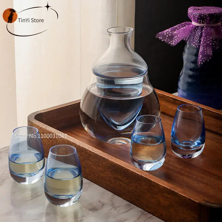 Afralia™ Glass Wine Pot Ice Jug Sake Cup Whiskey Dispenser Creative Decanter