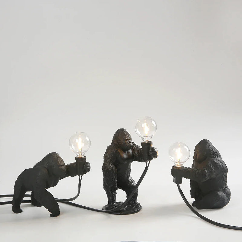 Afralia™ Gorilla Night Light Indoor Decor Resin Small Lamp