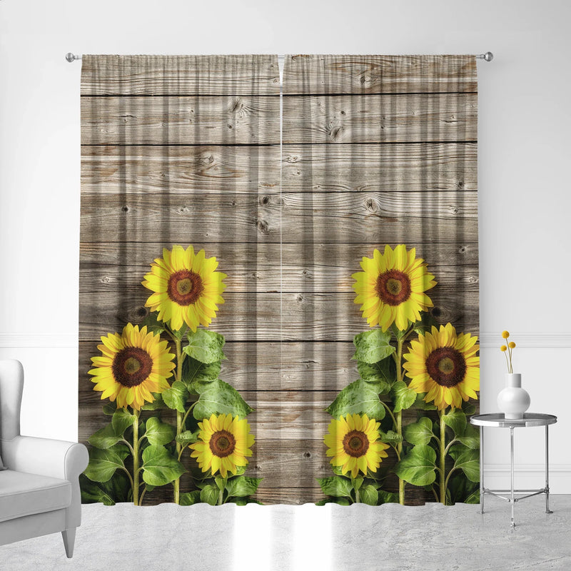 Afralia™ Sunflower Seaweed Curtains | Home & Kitchen Decor, Printed, Pole Bag Design