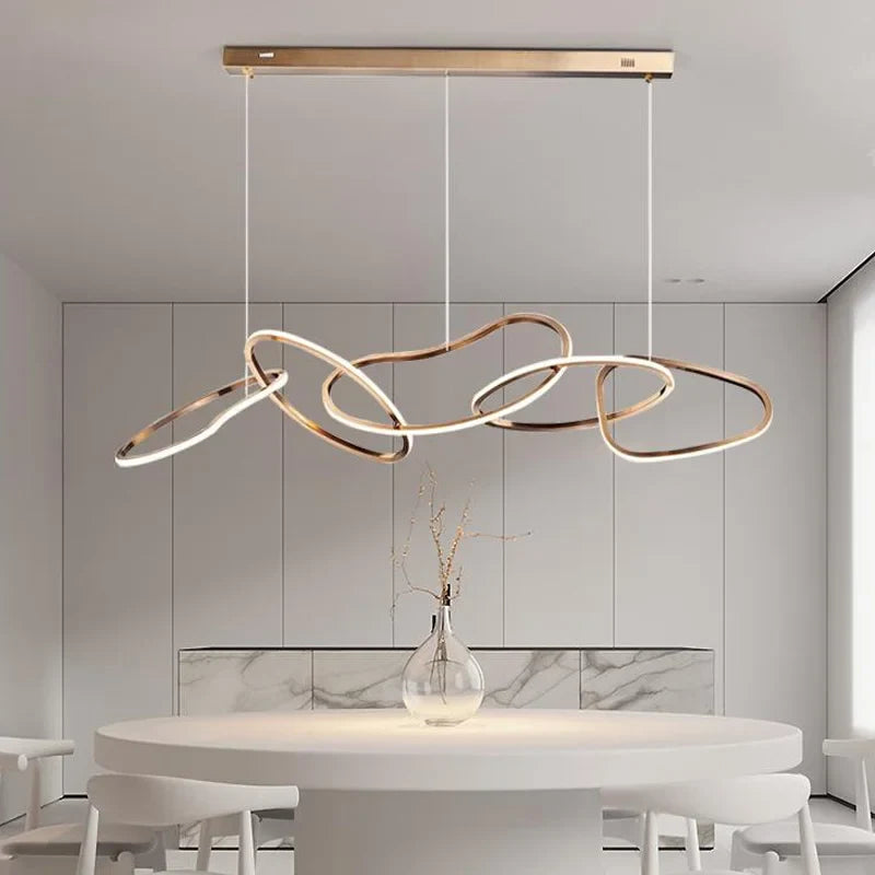 Afralia™ Nordic Pendant Lights for Home Dining Room Bar Dimmable Chandeliers Fixtures Luxe Decor