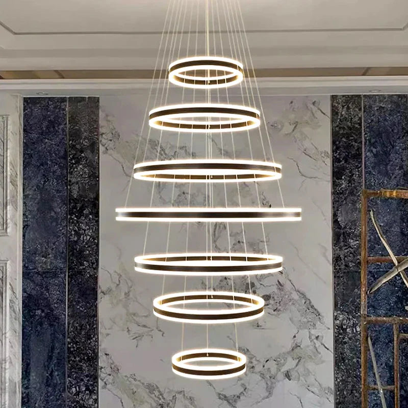 Afralia™ Modern Indoor Pendant Chandelier Ceiling LED Light for Dining Living Room