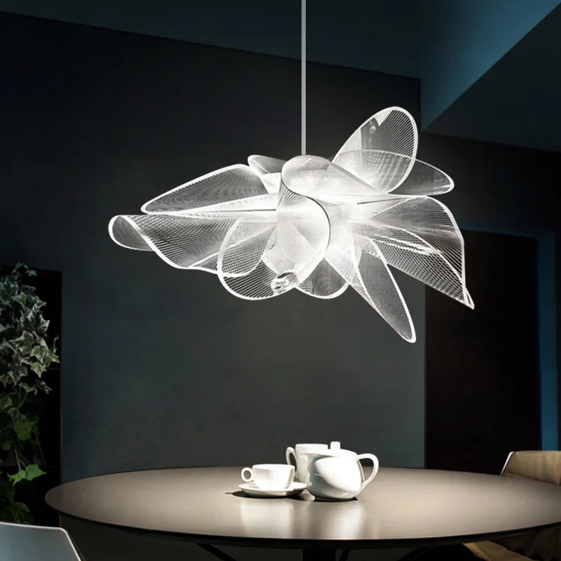 Afralia™ Nordic LED Floral Pendant Chandeliers for Stylish Home Decor