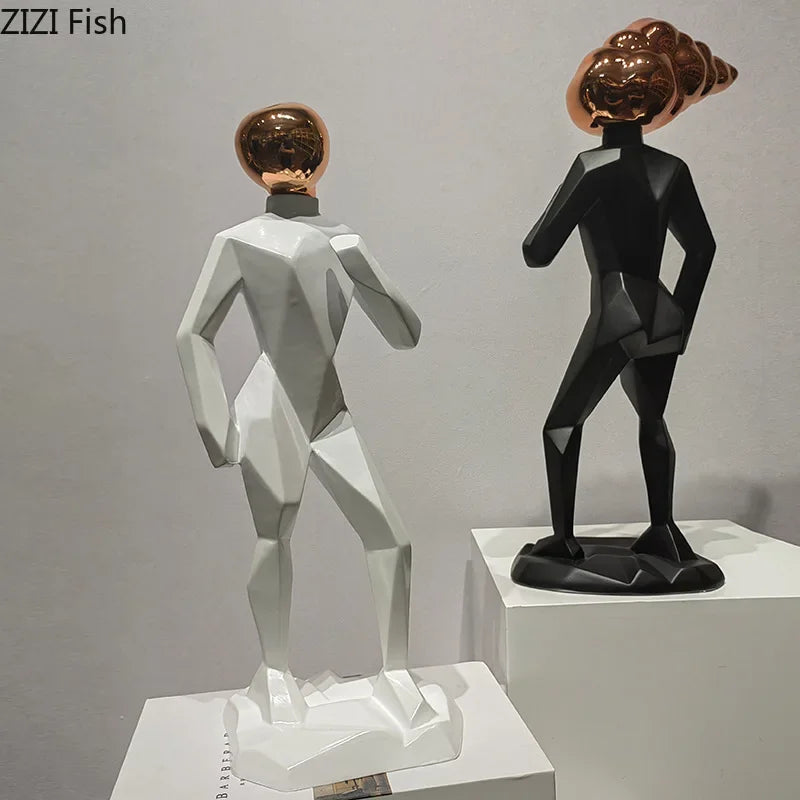 Afralia™ Abstract Resin Sculpture Room Decoration Set